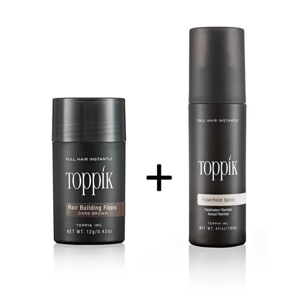 TOPPIK SET 12 g. Haarfasern + Fixier Spray 118ml. Streuhaar